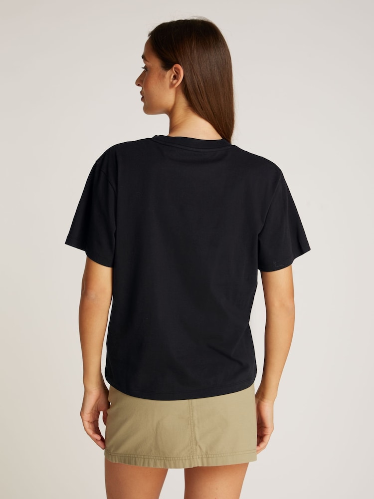 Calvin Klein Black 100% Cotton Embroidered Monologo T-Shirt - Image 2 of 7