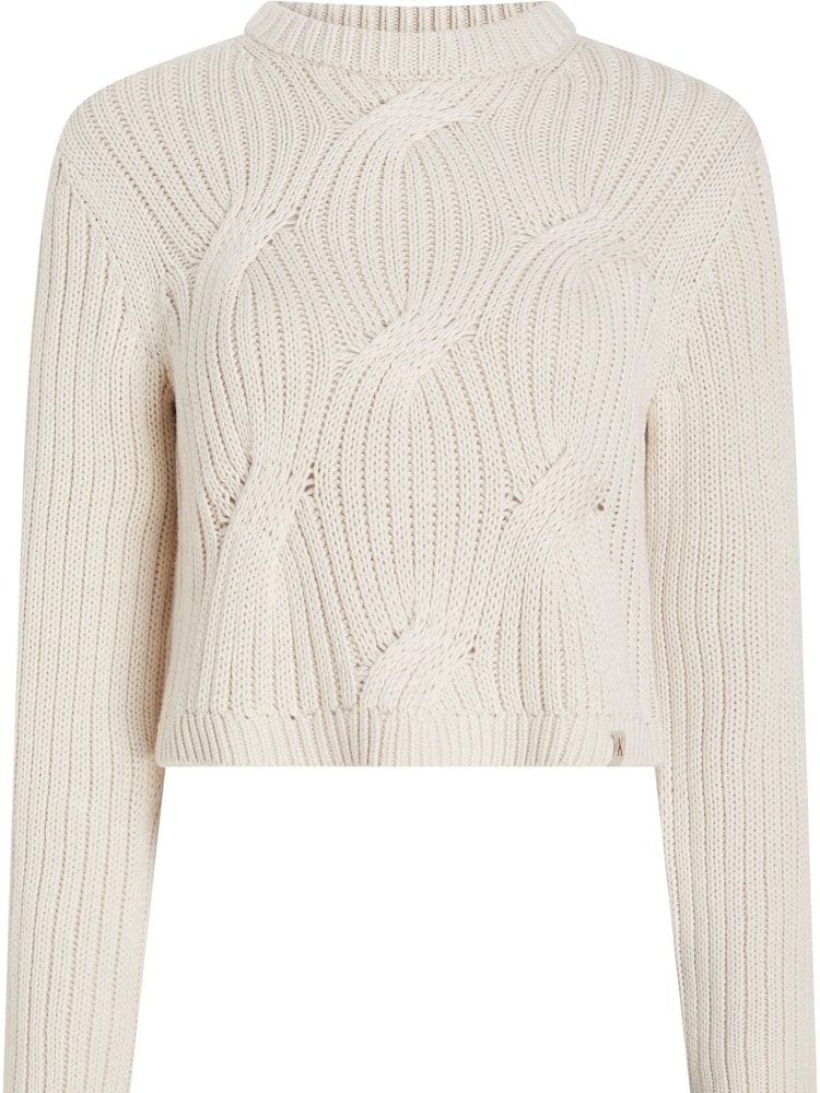 Calvin Klein Cream 100% Cotton Cable Knit Jumper - Image 2 of 2
