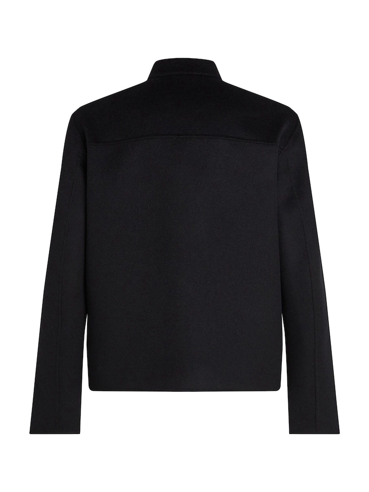 Calvin Klein Black Regular Fit Zip Wool Jacket - Image 7 of 7 Calvin Klein Black Regular Fit Zip Wool Jacket - Image 7 of 7
