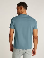 Calvin Klein Blue 100% Cotton Embroidered T-Shirt - Image 2 of 6