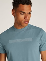 Calvin Klein Blue 100% Cotton Embroidered T-Shirt - Image 3 of 6