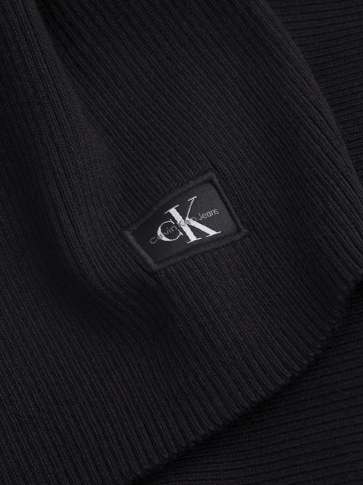 Calvin Klein Black Cotton Blend Jumper Skirt - Image 3 of 3