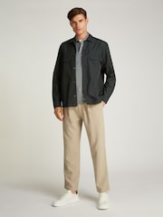 Calvin Klein Black Boxy Cotton Blend Overshirt - Image 4 of 6
