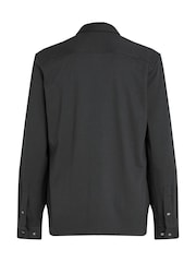 Calvin Klein Black Boxy Cotton Blend Overshirt - Image 6 of 6