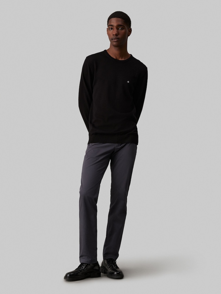Calvin Klein Black Cotton Silk Blend Jumper - Image 2 of 5