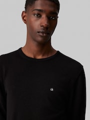 Calvin Klein Black Cotton Silk Blend Jumper - Image 3 of 5