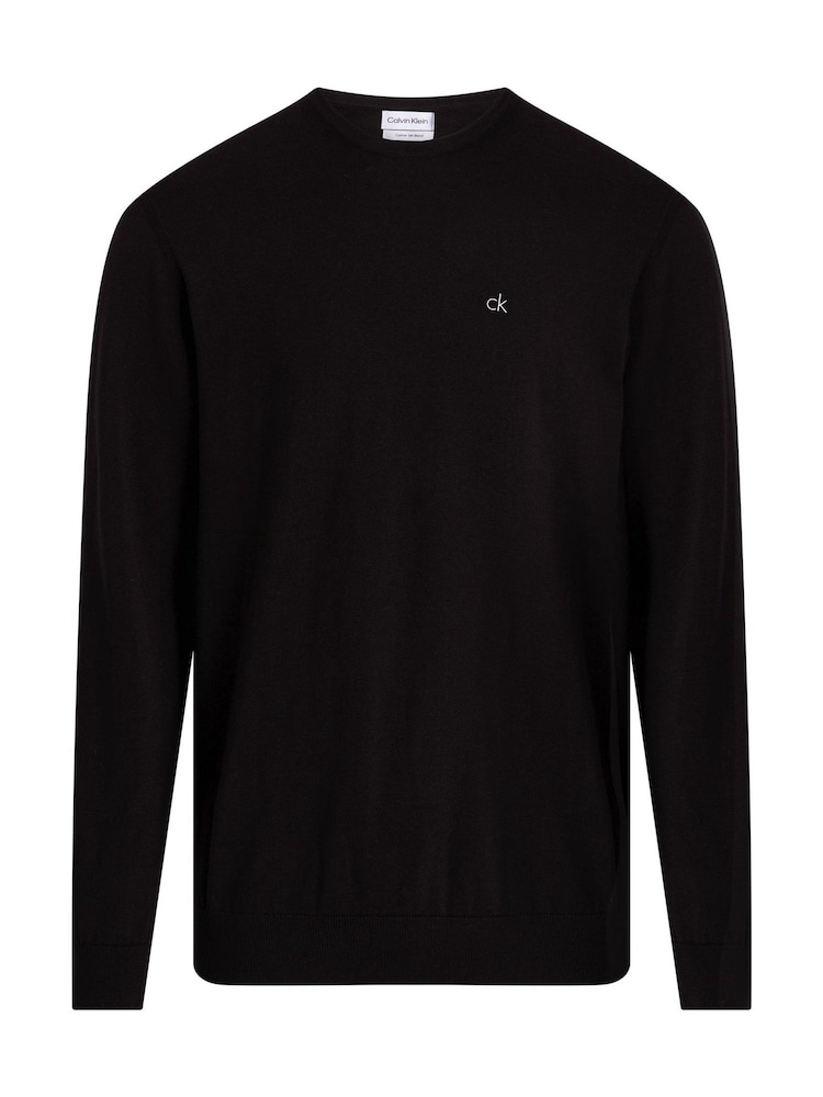 Calvin Klein Black Cotton Silk Blend Jumper - Image 5 of 5