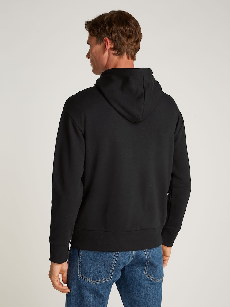 Calvin Klein Black Relaxed Hoodie With Nano Logo - Image 2 of 6