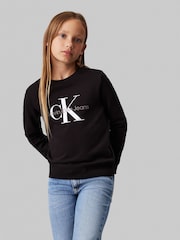 Calvin Klein Black Unisex 100% Cotton Monogram Sweatshirt - Image 1 of 5