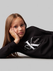 Calvin Klein Black Unisex 100% Cotton Monogram Sweatshirt - Image 3 of 5