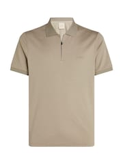 Calvin Klein Green Cotton Short Sleeve Zip Polo Shirt - Image 5 of 6