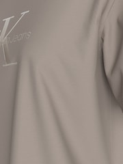 Calvin Klein Brown 100% Cotton Embroidered Monologo T-Shirt - Image 5 of 6