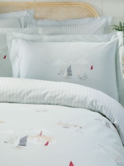 Sophie Allport Set of 2 Blue Coastal Boats Pillowcases - Image 1 of 4