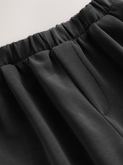 Black Slinky Supersoft Jersey Wide Leg Pull On Trousers - Image 6 of 7
