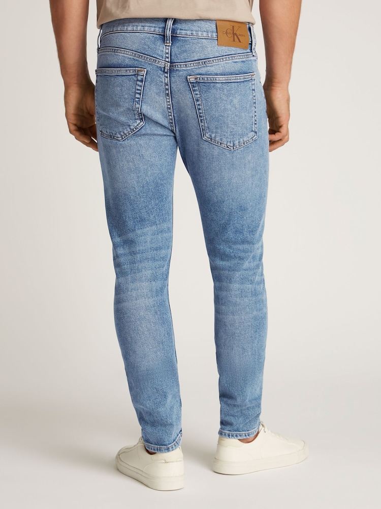 Calvin Klein Blue Slim Tapered Jeans - Image 2 of 6