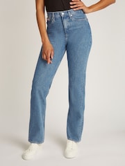 Calvin Klein Blue High Rise Straight Jeans - Image 1 of 6