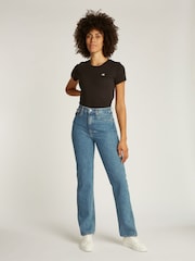 Calvin Klein Blue High Rise Straight Jeans - Image 4 of 6