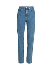 Calvin Klein Blue High Rise Straight Jeans - Image 5 of 6