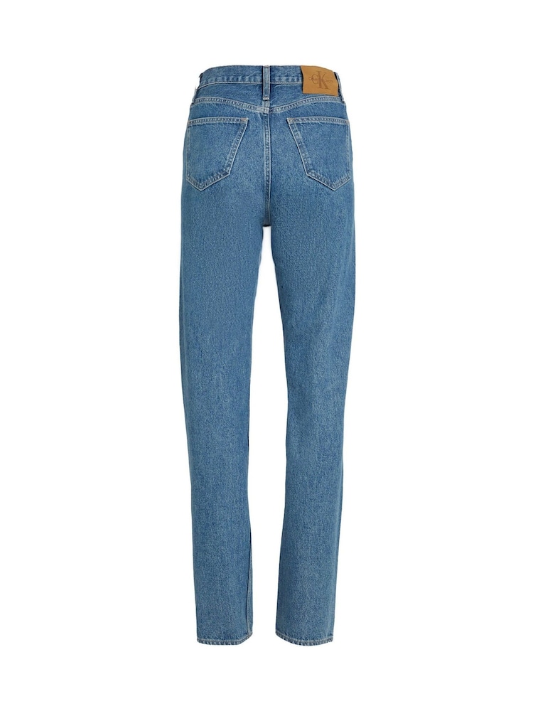 Calvin Klein Blue High Rise Straight Jeans - Image 6 of 6