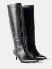 Mint Velvet Black Leather Long Boots - Image 4 of 4