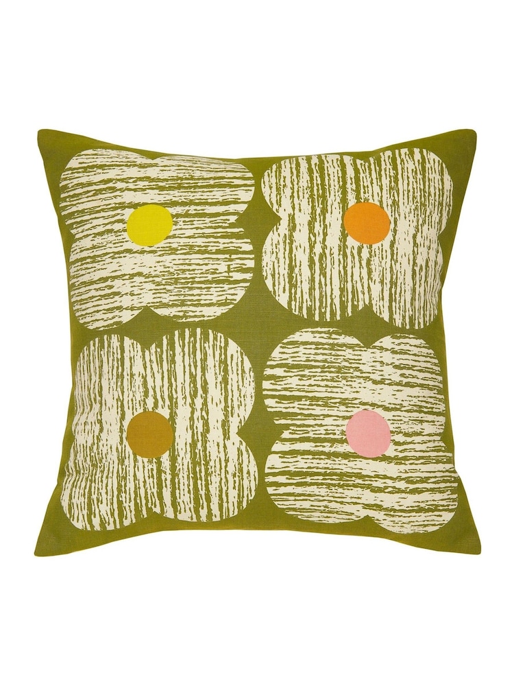 Orla Kiely Moss Textured Flower Cushion - Image 2 of 4