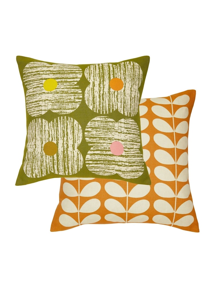Orla Kiely Moss Textured Flower Cushion - Image 4 of 4