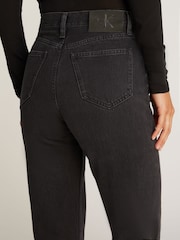 Calvin Klein Black High Rise Straight Jeans - Image 3 of 6