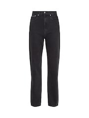 Calvin Klein Black High Rise Straight Jeans - Image 5 of 6