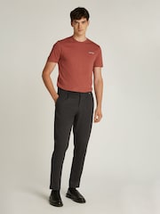 Calvin Klein Grey Tapered Knit Pleated Trousers - Image 5 of 8