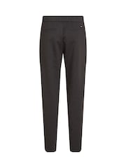 Calvin Klein Grey Tapered Knit Pleated Trousers - Image 7 of 8