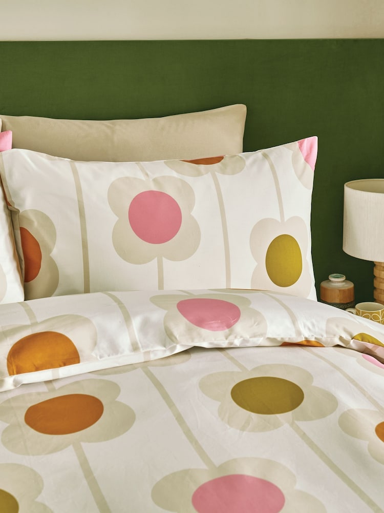Orla Kiely Set of 2 Sunrise Abacus Flower Pillowcases - Image 1 of 3