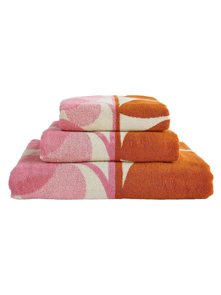 Orla Kiely Blush Stem Bloom Duo 100% Cotton Bath Towel - Image 5 of 5