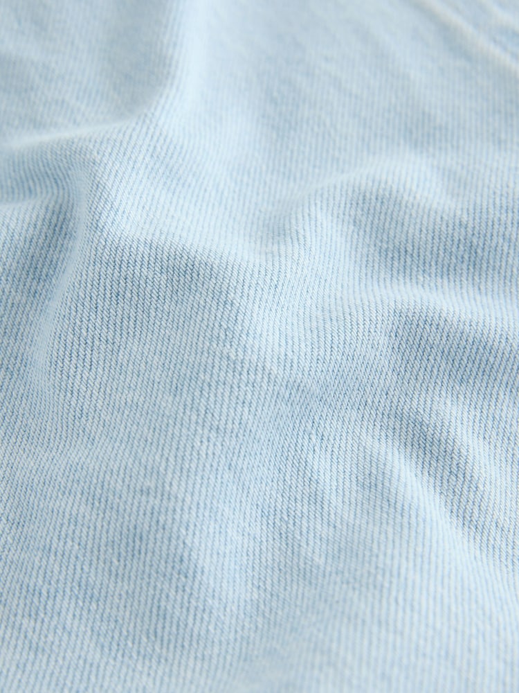 Bleach Blue Denim Wrap 100% Cotton Skort - Image 8 of 8 Bleach Blue Denim Wrap 100% Cotton Skort - Image 8 of 8