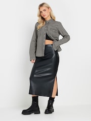 PixieGirl Petite Grey Washed Denim 100% Cotton Shirt - Image 4 of 5