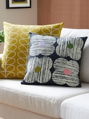 Orla Kiely Slate Textured Flower Cushion - Image 1 of 5
