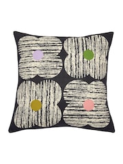 Orla Kiely Slate Textured Flower Cushion - Image 3 of 5