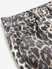 Leopardenmuster - Mini-Denimrock aus 100 % Baumwolle - Image 5 of 6