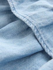 Mid Blue Tiered Lightweight Denim Skirt - Image 8 of 8