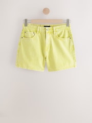 Green 100% Cotton Rigid Denim Shorts - Image 1 of 8