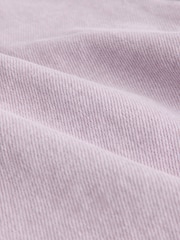 Lilac Purple Bleach Relaxed Turn Up 100% Cotton Denim Shorts - Image 6 of 6