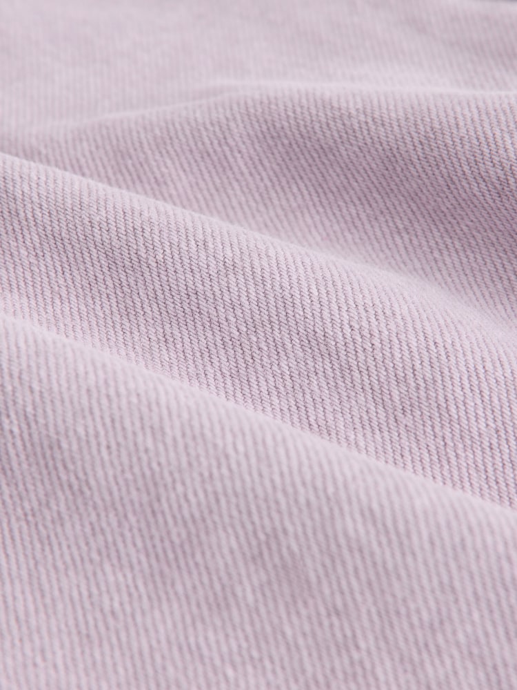 Lilac Purple Bleach Relaxed Turn Up 100% Cotton Denim Shorts - Image 6 of 6