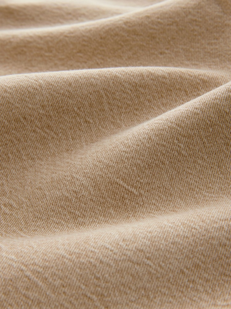 Beige Longline Jort Denim Shorts - Image 7 of 8