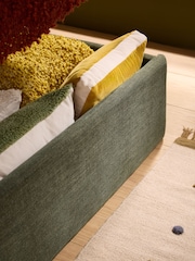 MADE.COM Soft Touch Boucle Forest Green Harlow Ottoman Storage Bed Frame - Image 3 of 5