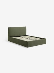 MADE.COM Soft Touch Boucle Forest Green Harlow Ottoman Storage Bed Frame - Image 4 of 5