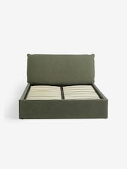MADE.COM Soft Touch Boucle Forest Green Harlow Ottoman Storage Bed Frame - Image 5 of 5