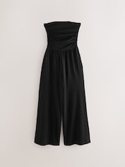 Black Bandeau Jersey 100% Cotton Jumpsuit - Image 5 of 7