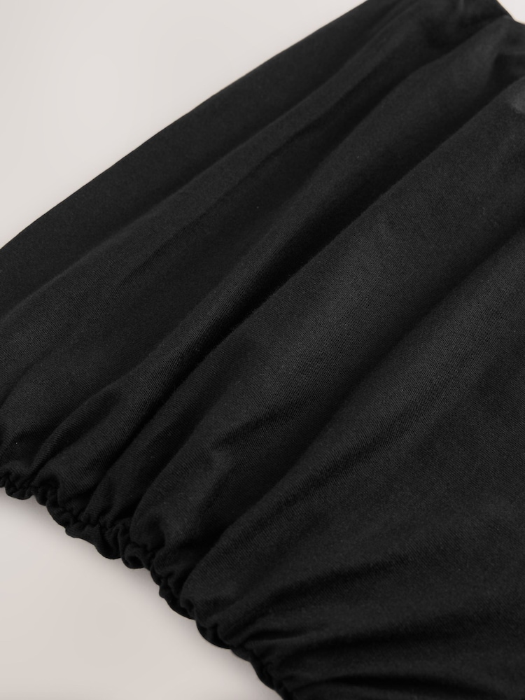 Black Bandeau Jersey 100% Cotton Jumpsuit - Image 7 of 7
