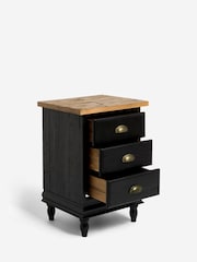 Rockett St George Black Apothecary Bedside Table - Image 6 of 7