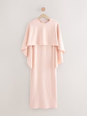 Blush Pink Cape Maxi Dress - Image 5 of 7