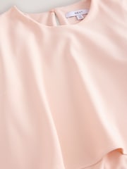 Blush Pink Cape Maxi Dress - Image 7 of 7